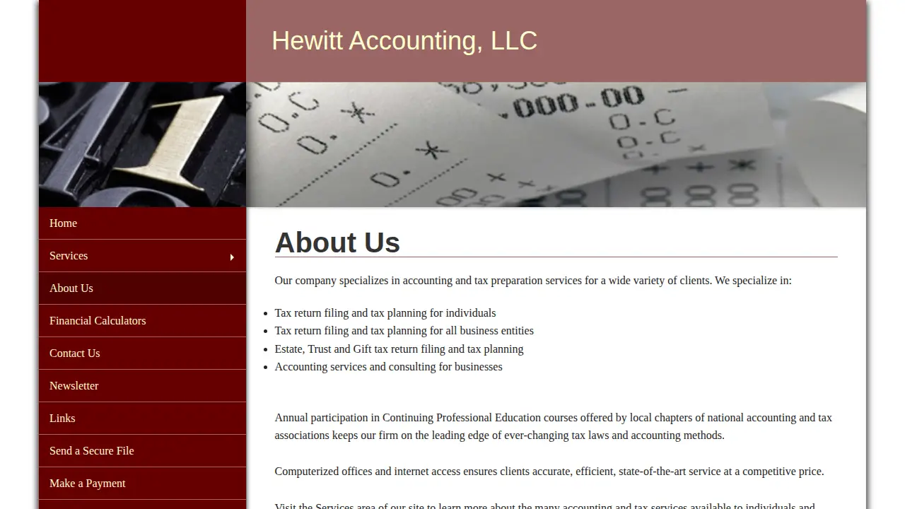 Hewitt Accounting, LLC page