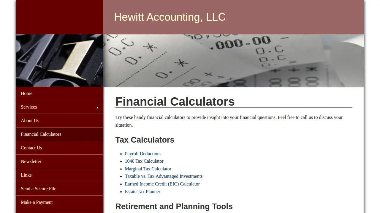 Hewitt Accounting, LLC page