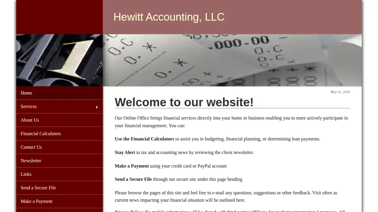 Hewitt Accounting, LLC page