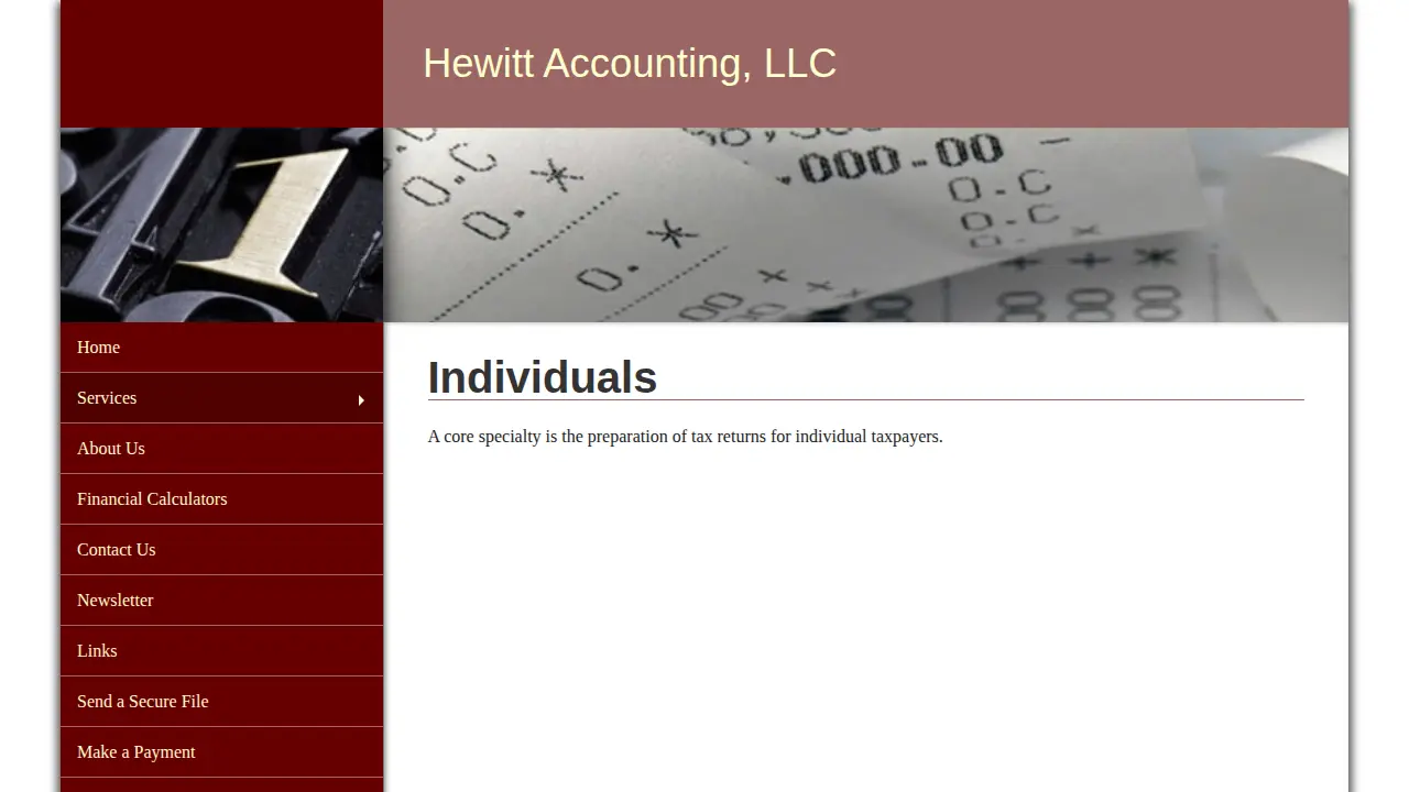 Hewitt Accounting, LLC page