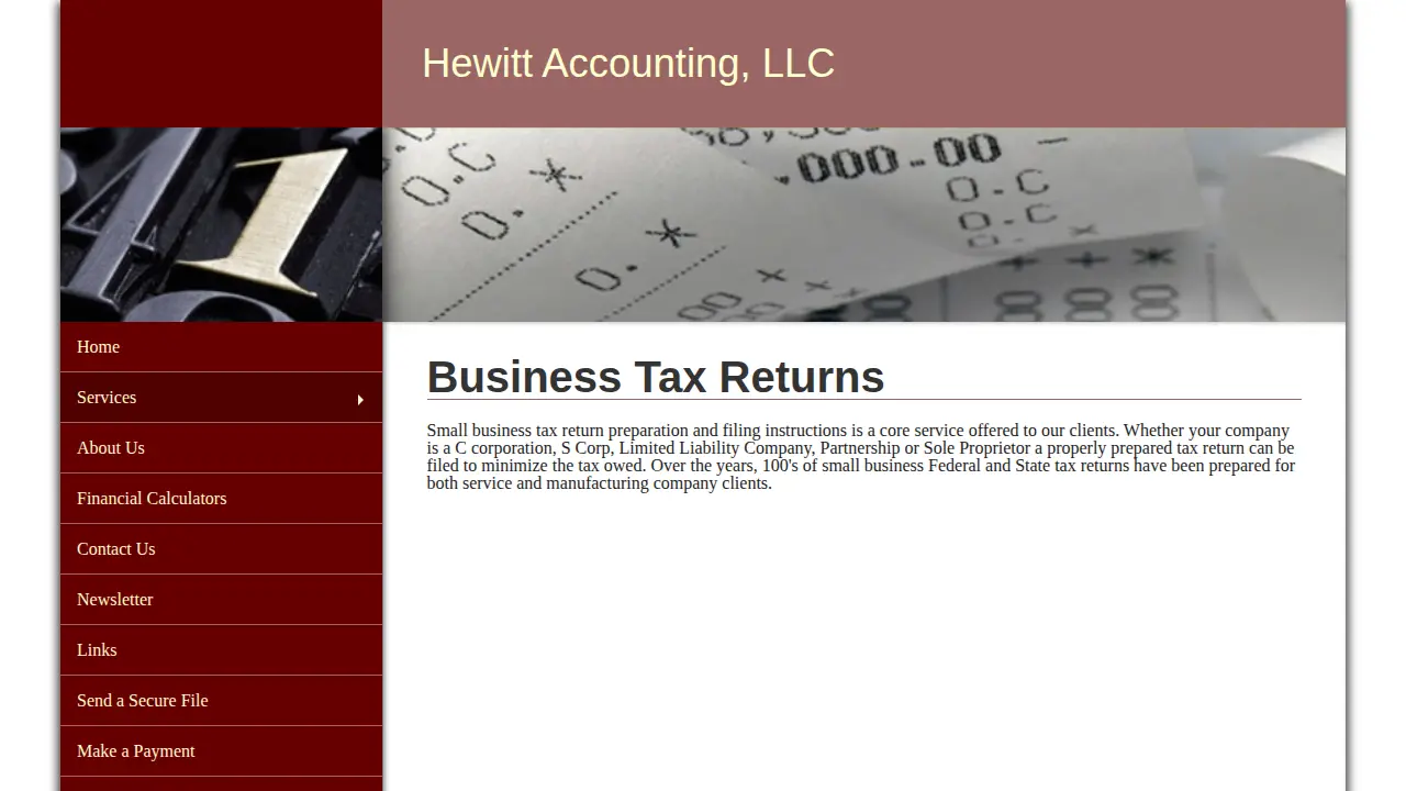 Hewitt Accounting, LLC page