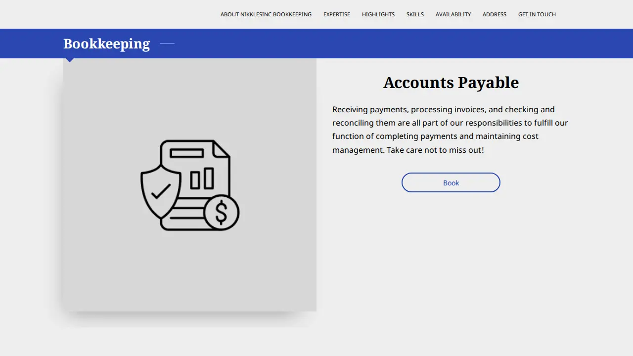 Nikklesinc Bookkeeping page