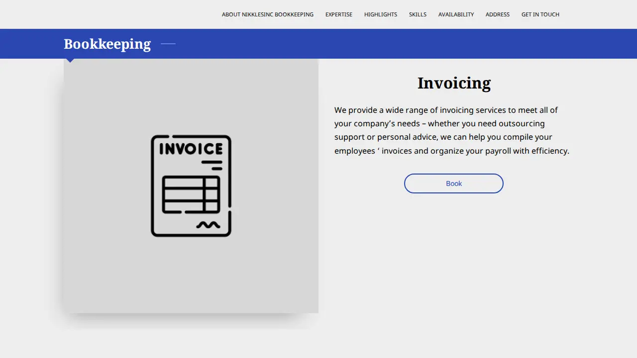 Nikklesinc Bookkeeping page
