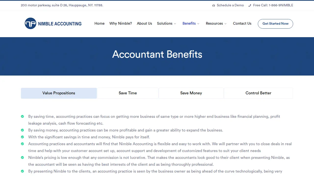Nimble Accounting LLC page
