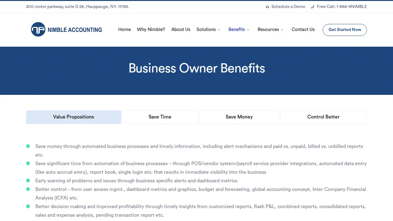 Nimble Accounting LLC page