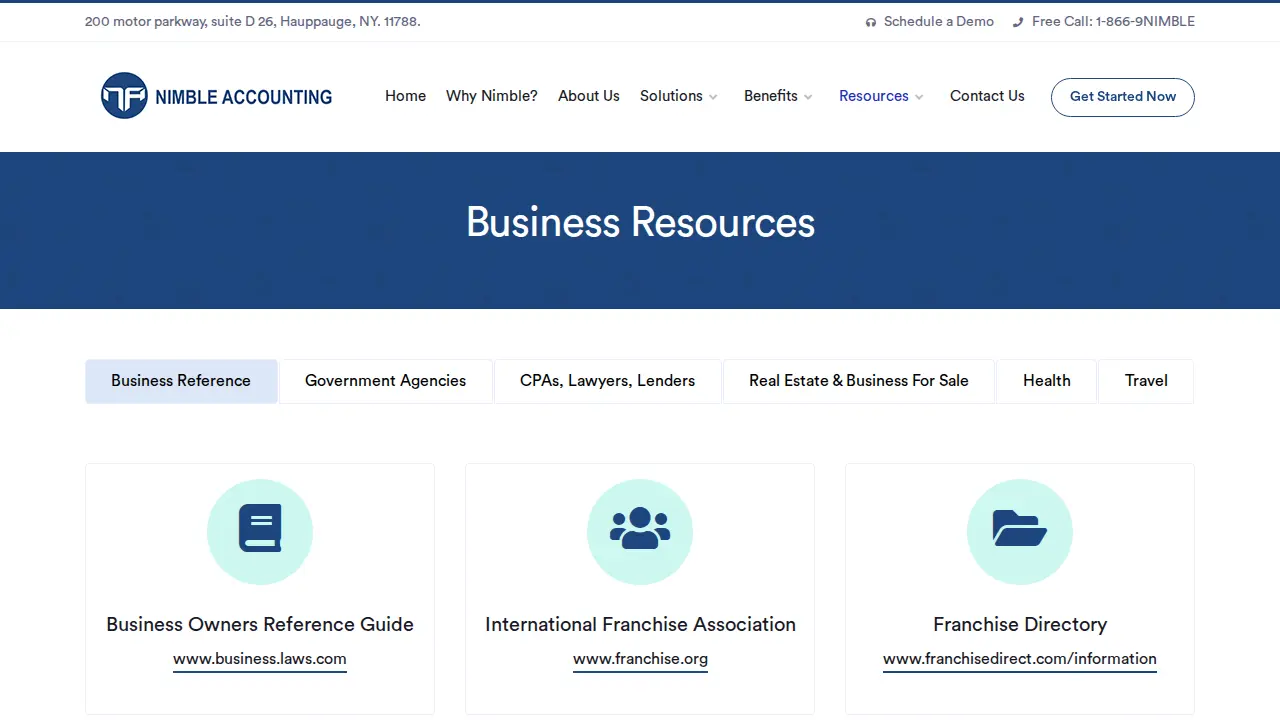 Nimble Accounting LLC page