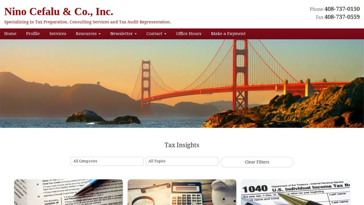 Nino J Cefalu & Co Inc page