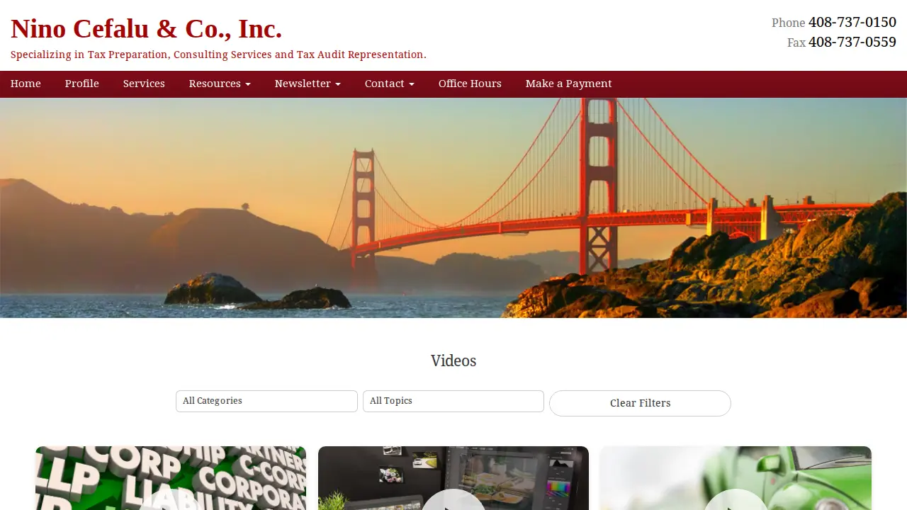 Nino J Cefalu & Co Inc page