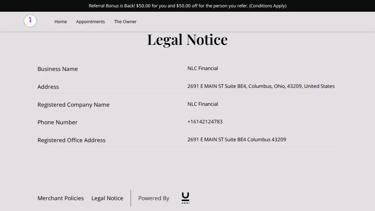 NLC Financial page