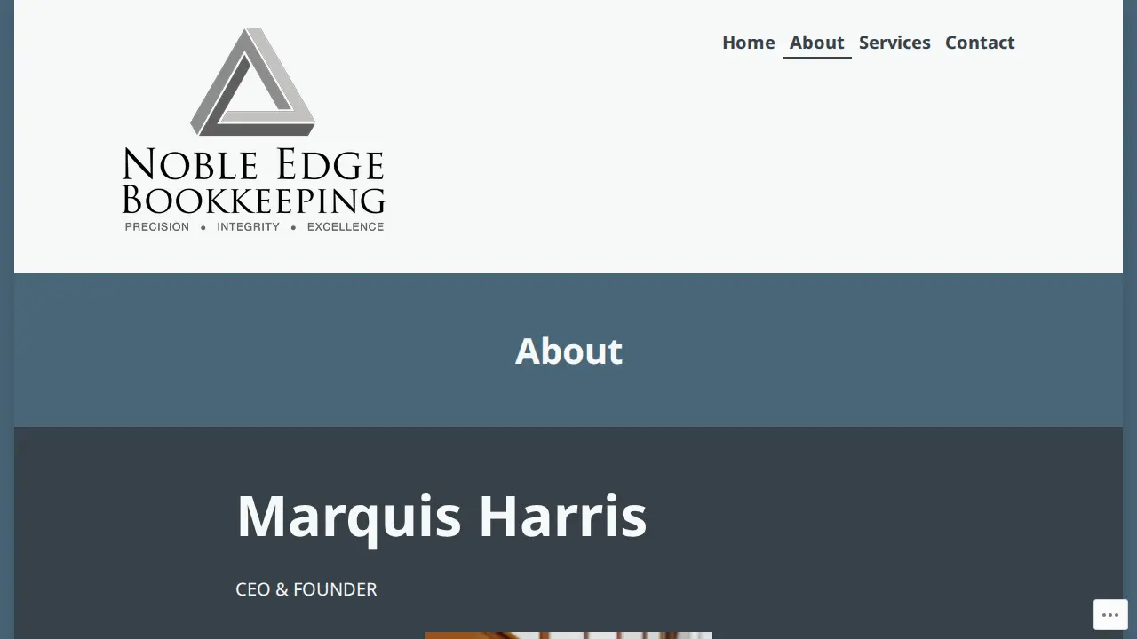 Noble Edge Bookkeeping page