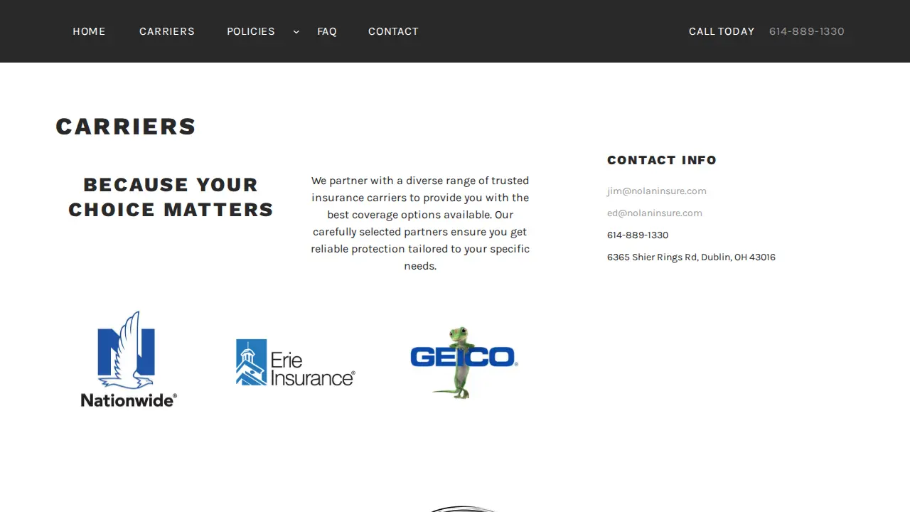 Nationwide Insurance: Nolan Insurance Agency Inc. page