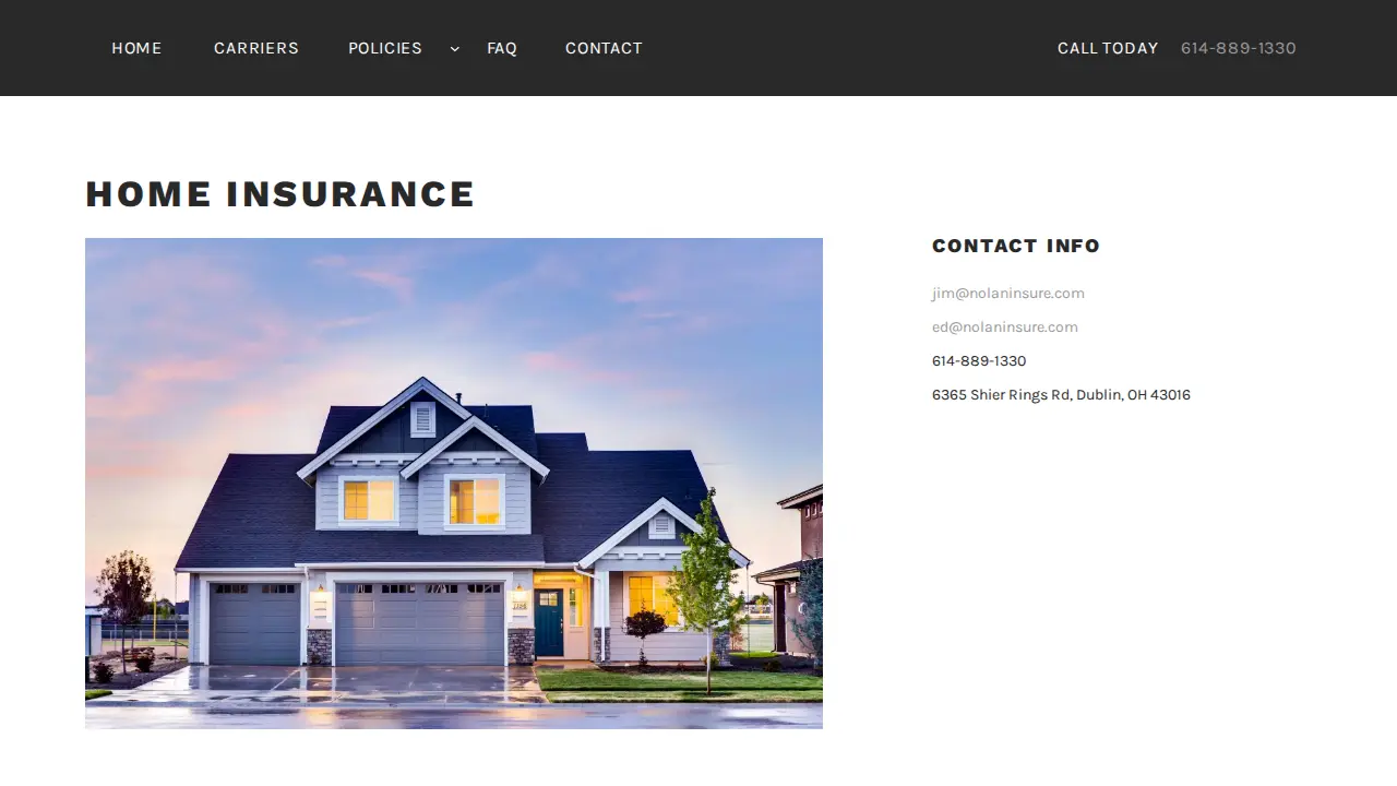Nationwide Insurance: Nolan Insurance Agency Inc. page