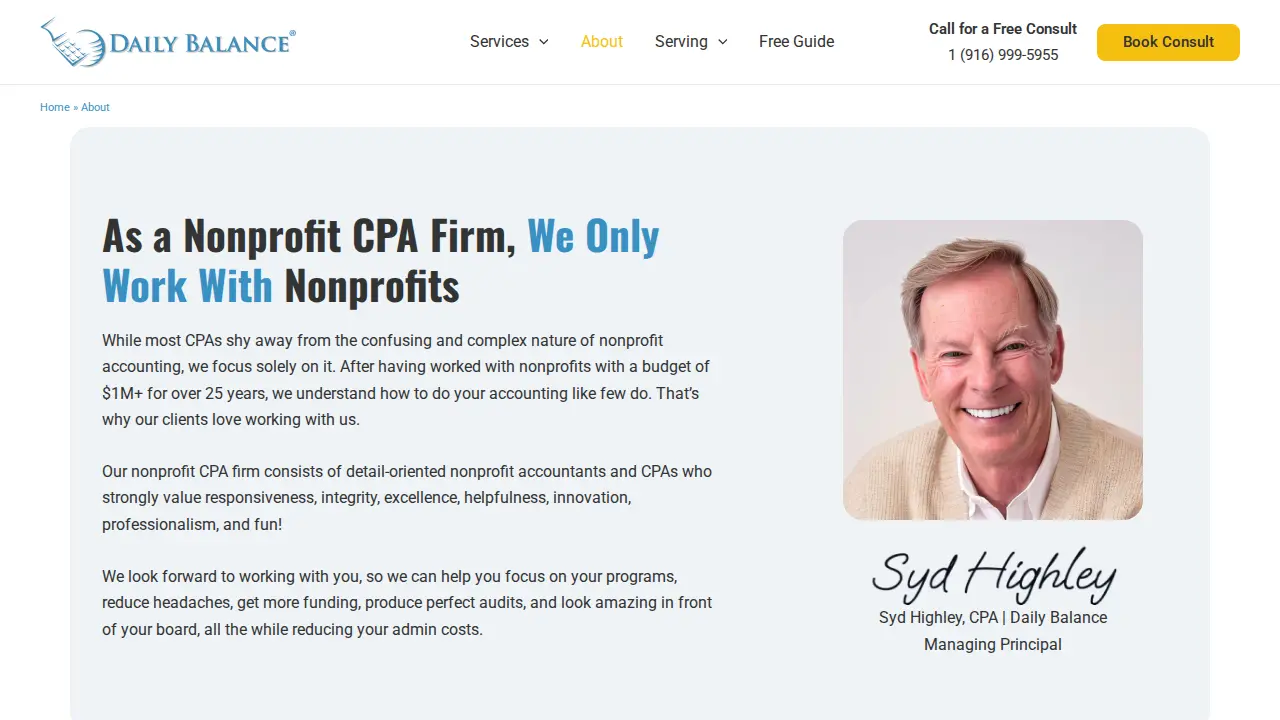 Nonprofit Accountant San Jose page