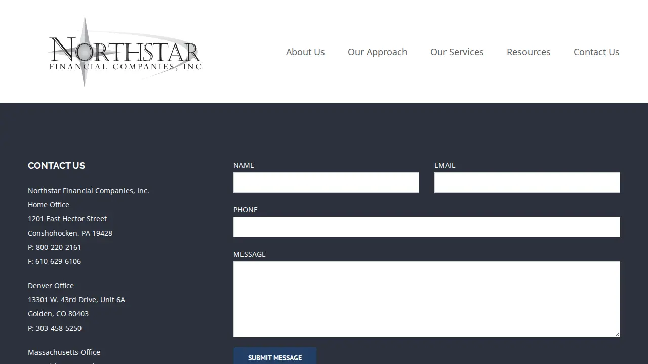 Northstar Financial Companies Inc page