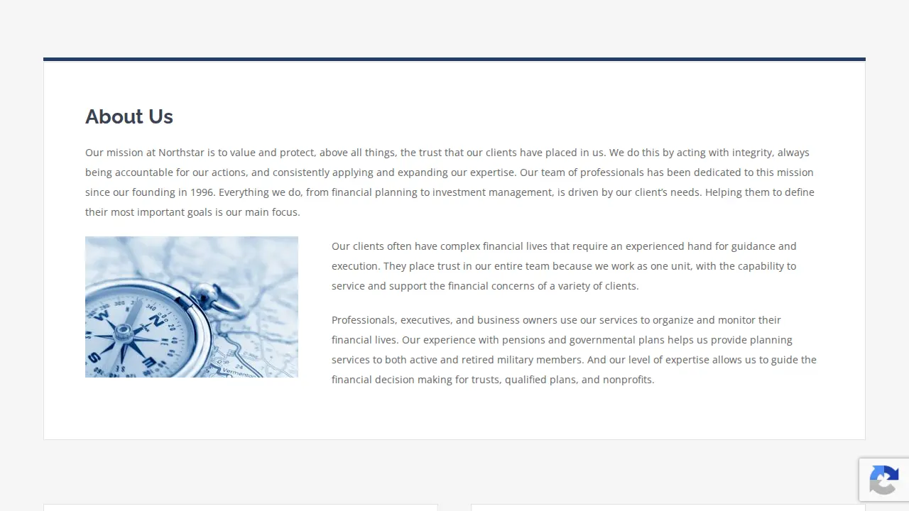 Northstar Financial Companies Inc page