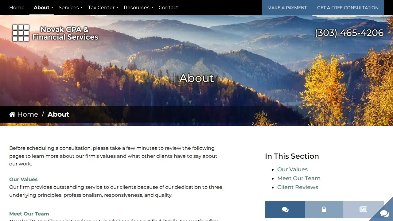 Novak CPA & Financial Services, LLC page