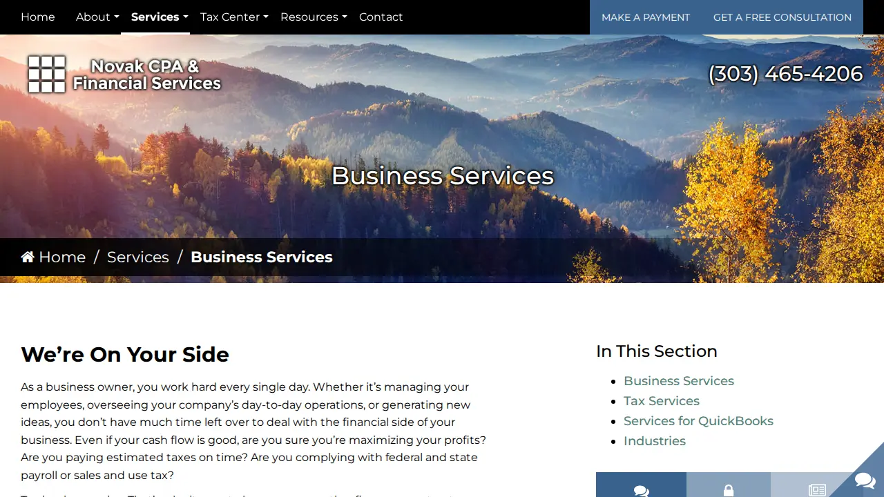Novak CPA & Financial Services, LLC page