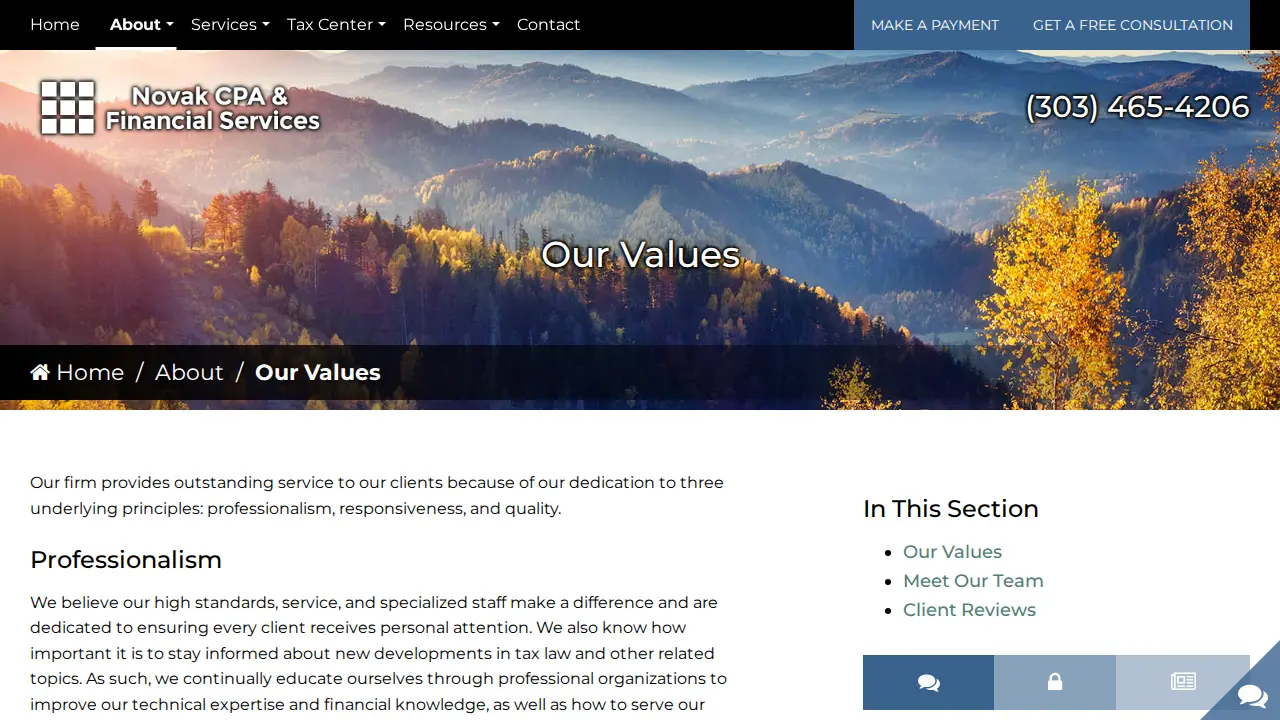 Novak CPA & Financial Services, LLC page