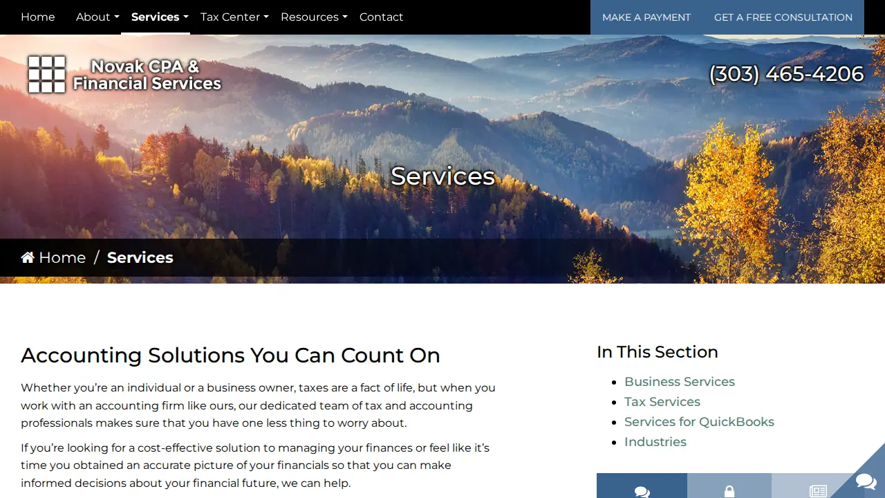 Novak CPA & Financial Services, LLC page