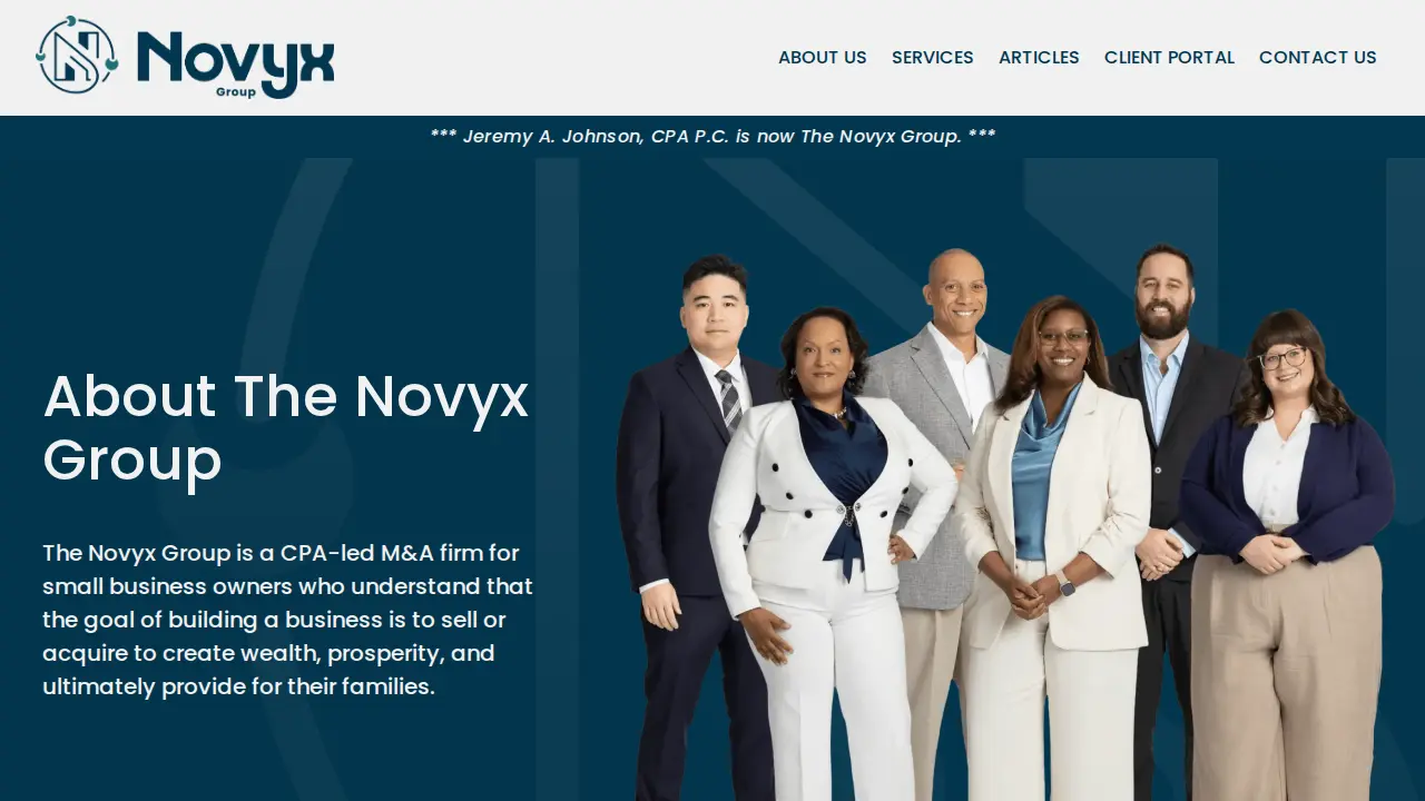 The Novyx Group page