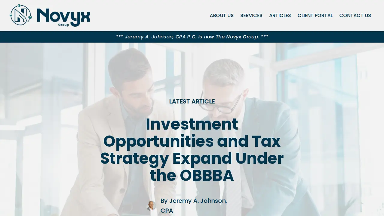 The Novyx Group page