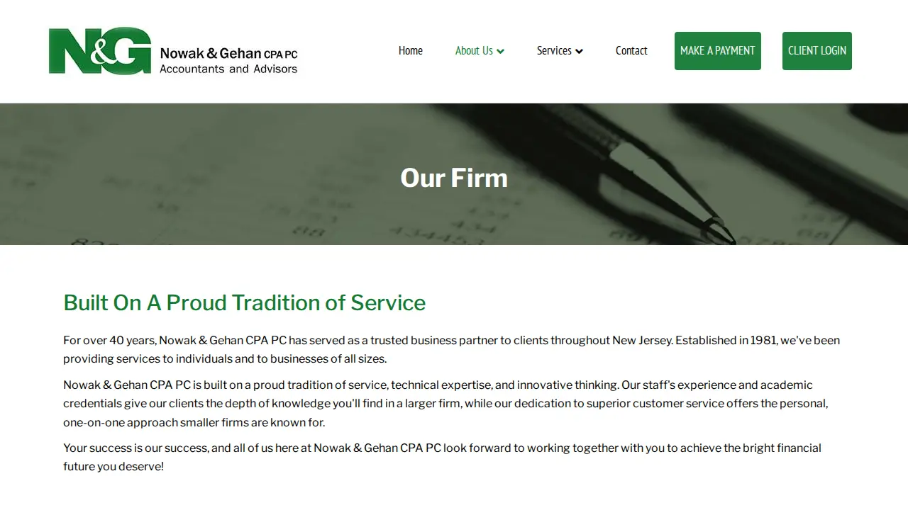 Nowak & Gehan, CPA page