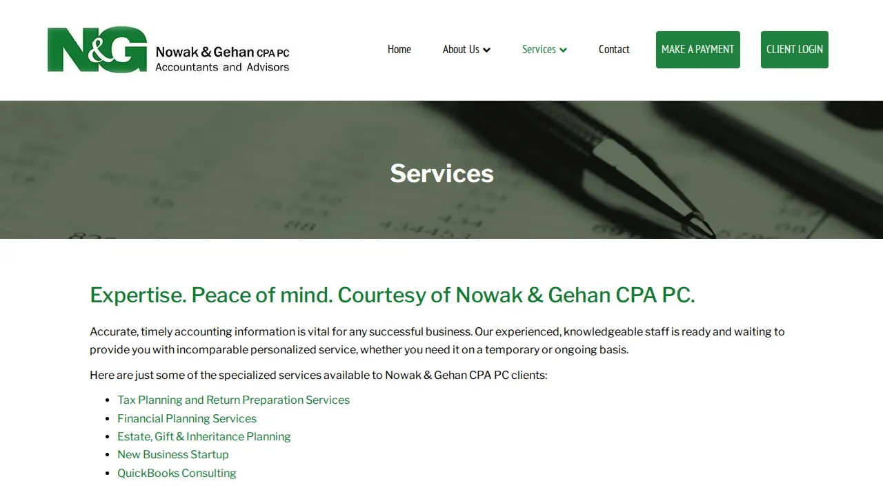 Nowak & Gehan, CPA page