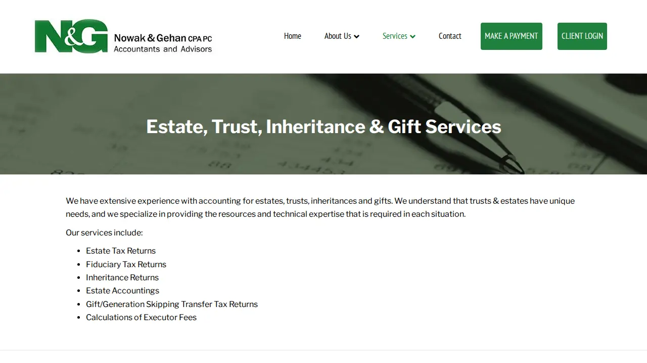 Nowak & Gehan, CPA page