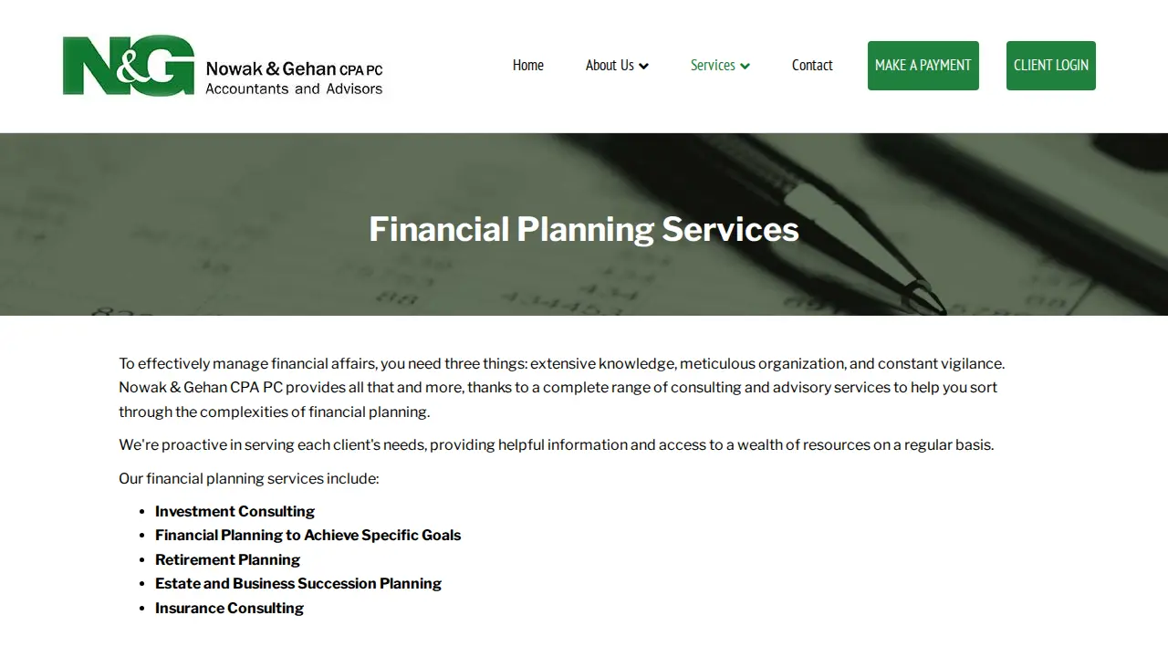 Nowak & Gehan, CPA page