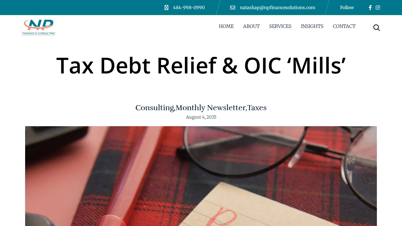 NP Finance & Consulting page