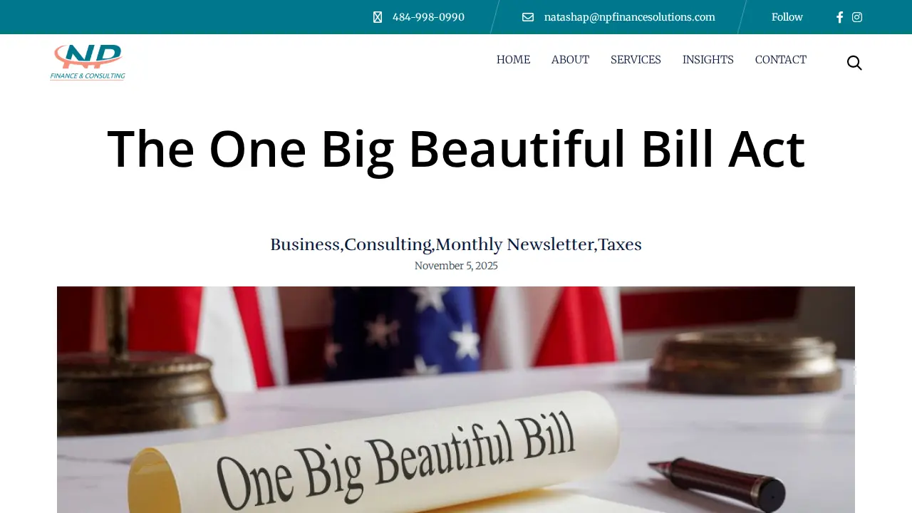 NP Finance & Consulting page