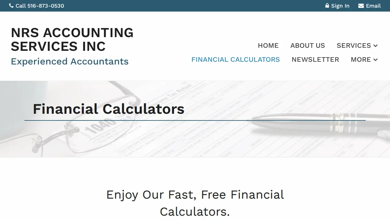 NRS Accounting page