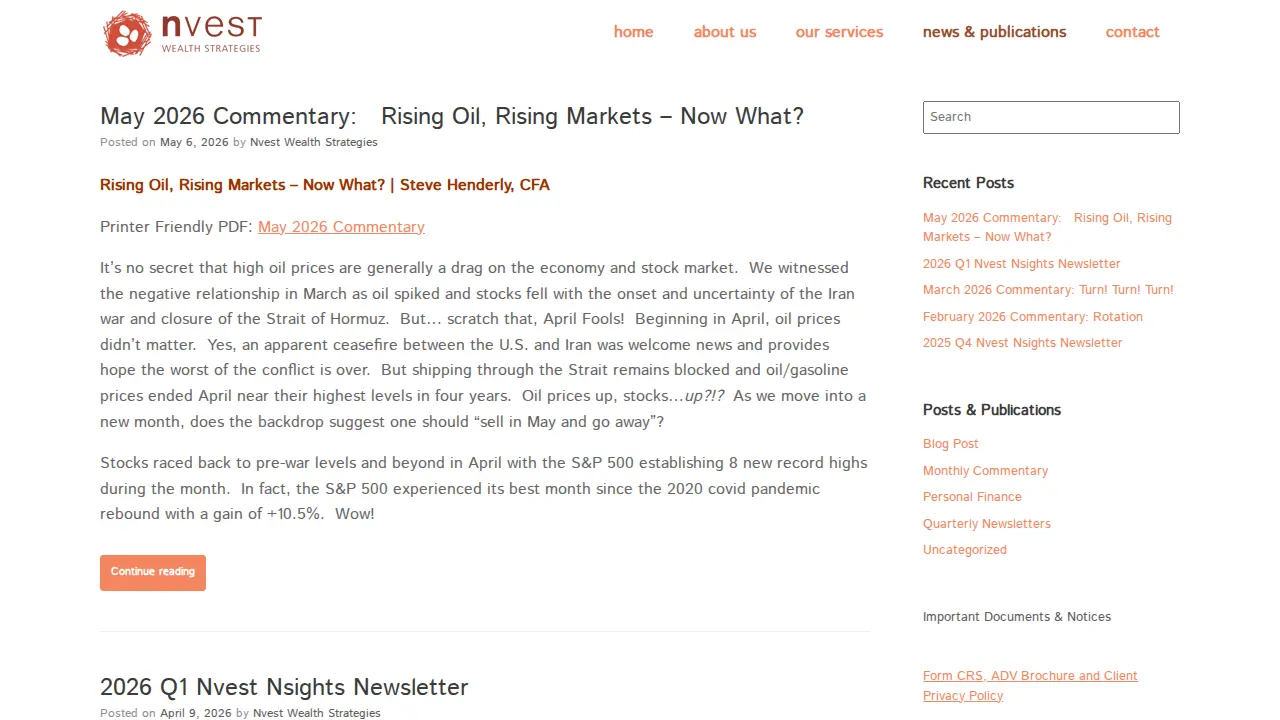 Nvest Wealth Strategies, Inc. page