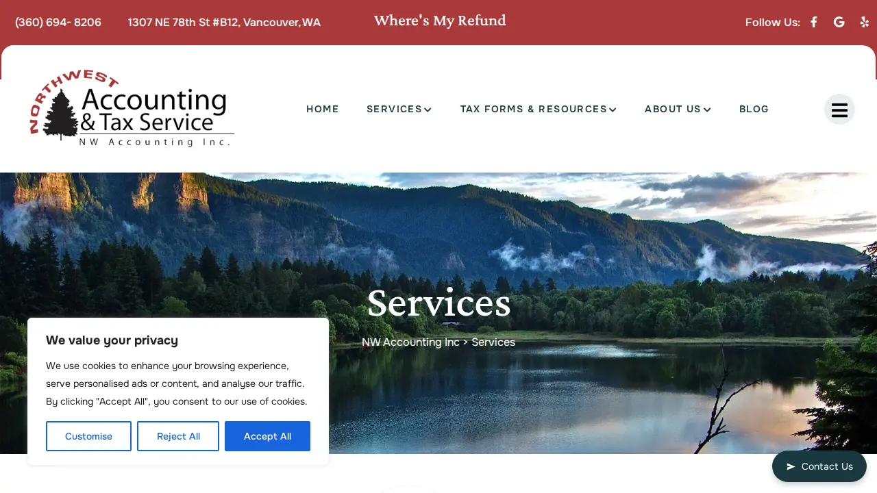 Northwest Accounting & Tax Service page