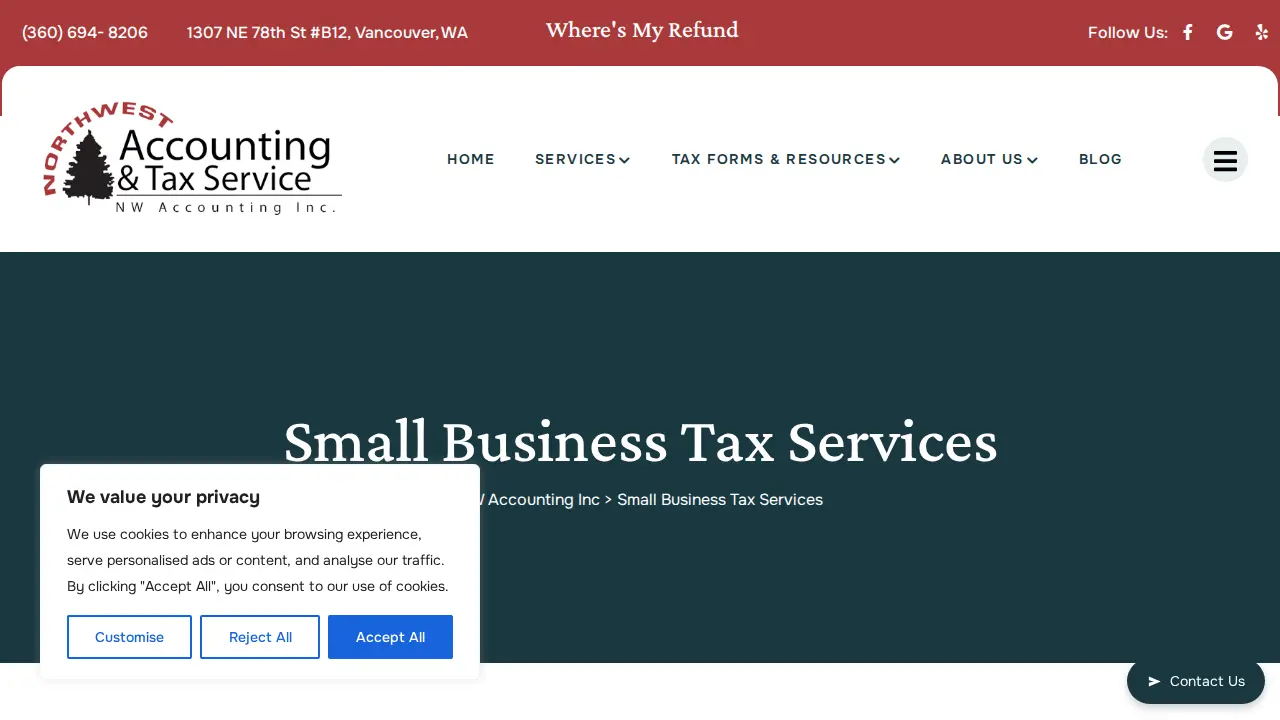 Northwest Accounting & Tax Service page