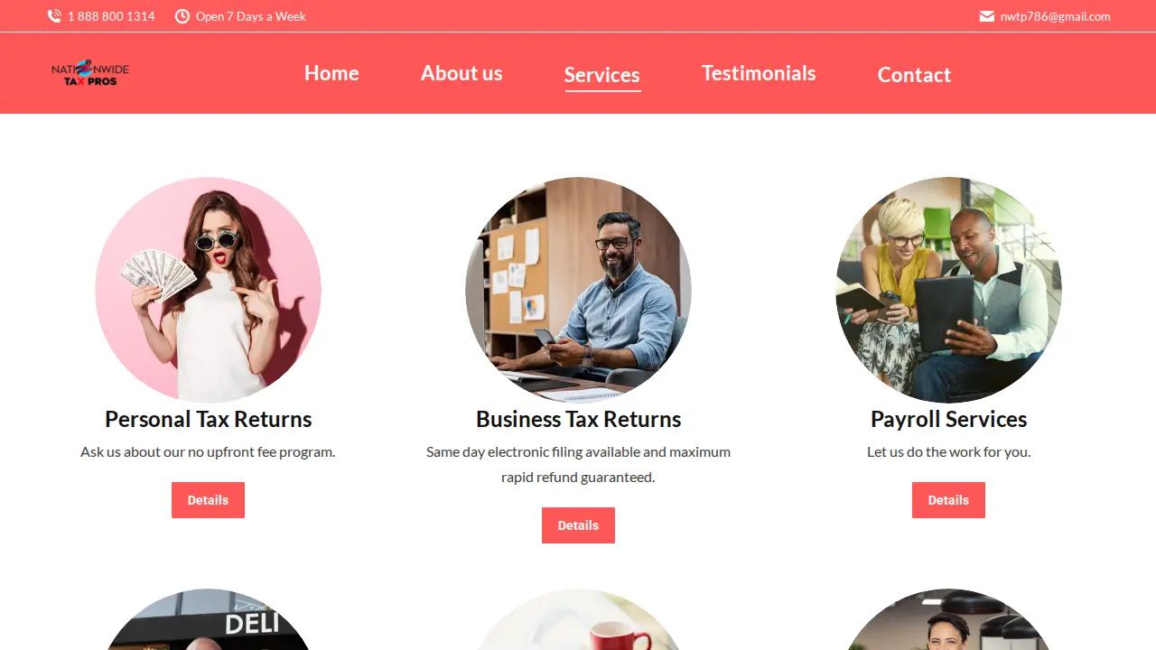 Nationwide Tax Pros page