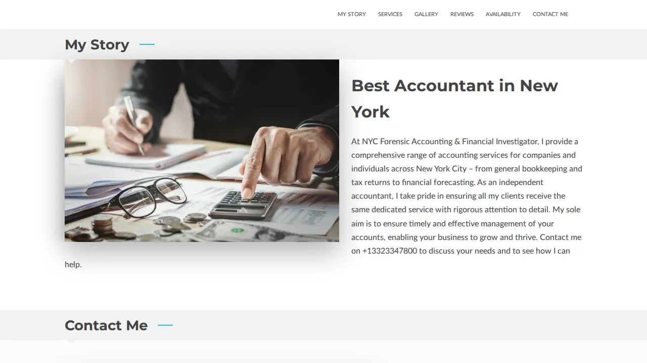 NYC Forensic Accounting and Financial Investigator page