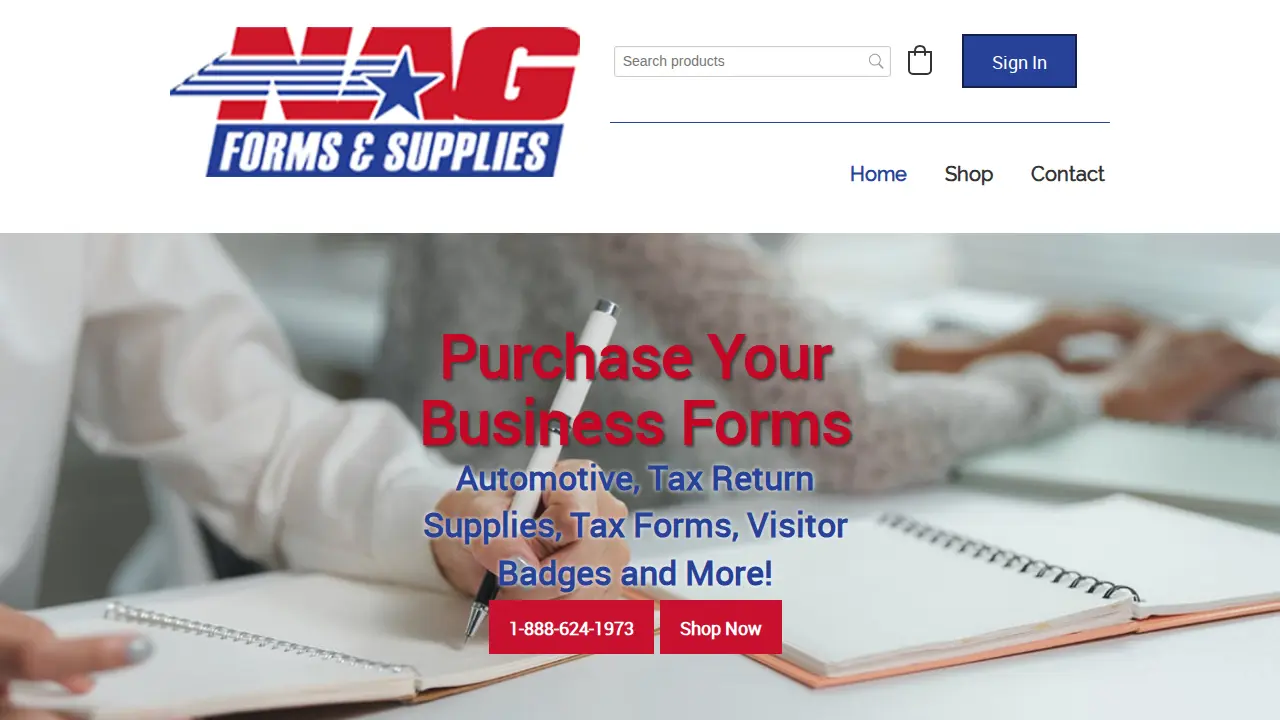 NAG Forms & Supplies LLC page