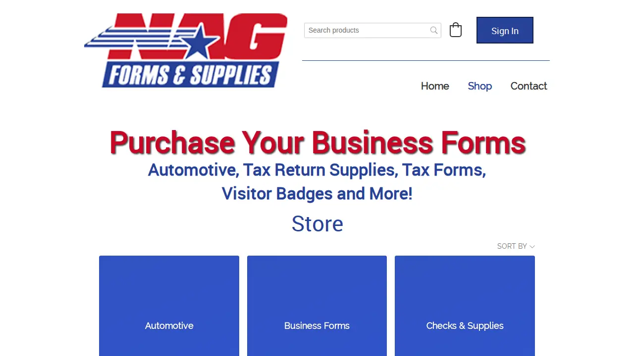 NAG Forms & Supplies LLC page