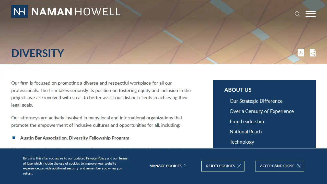 Naman, Howell, Smith & Lee, PLLC page