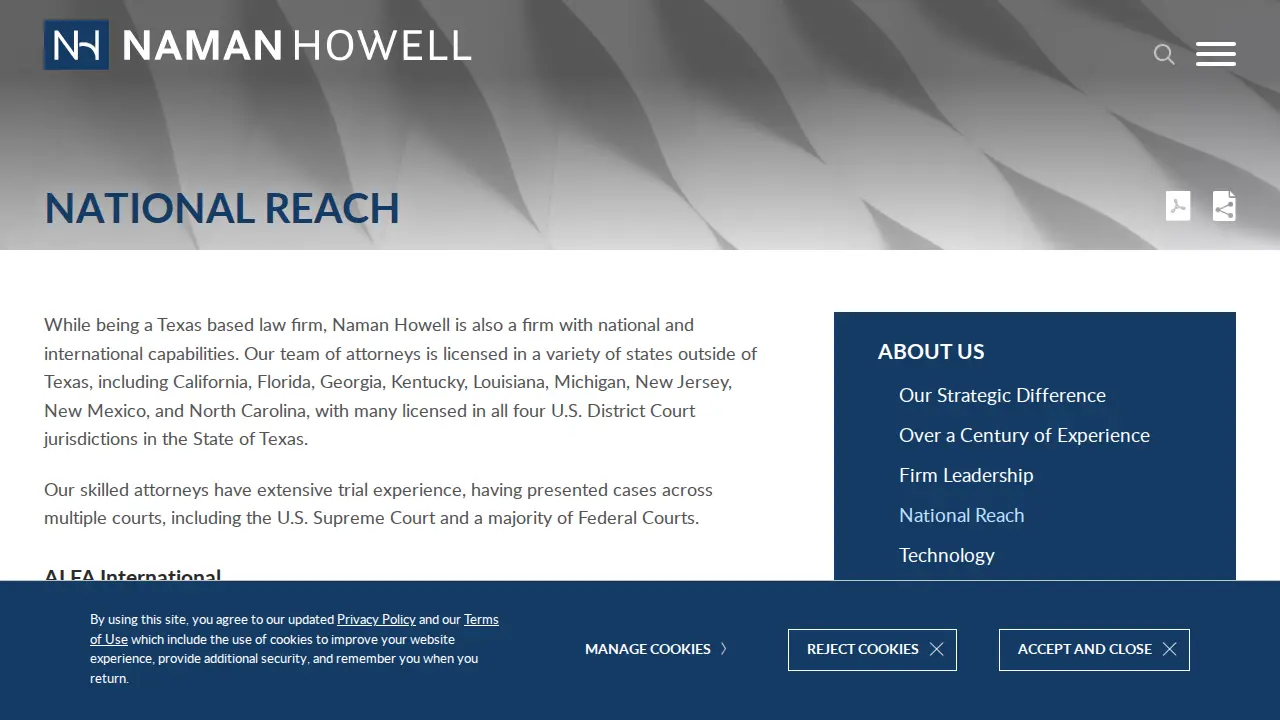 Naman, Howell, Smith & Lee, PLLC page