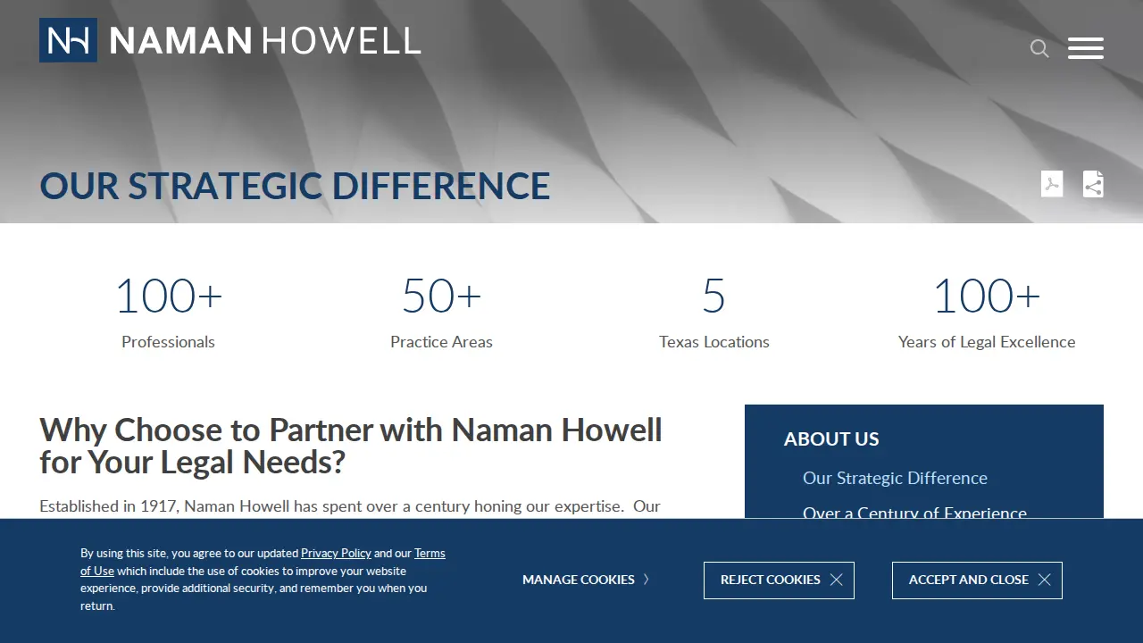 Naman, Howell, Smith & Lee, PLLC page