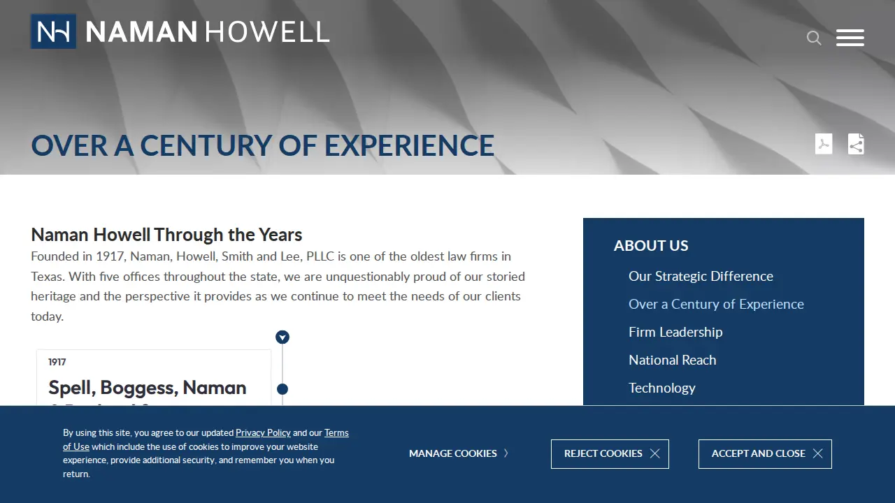 Naman, Howell, Smith & Lee, PLLC page