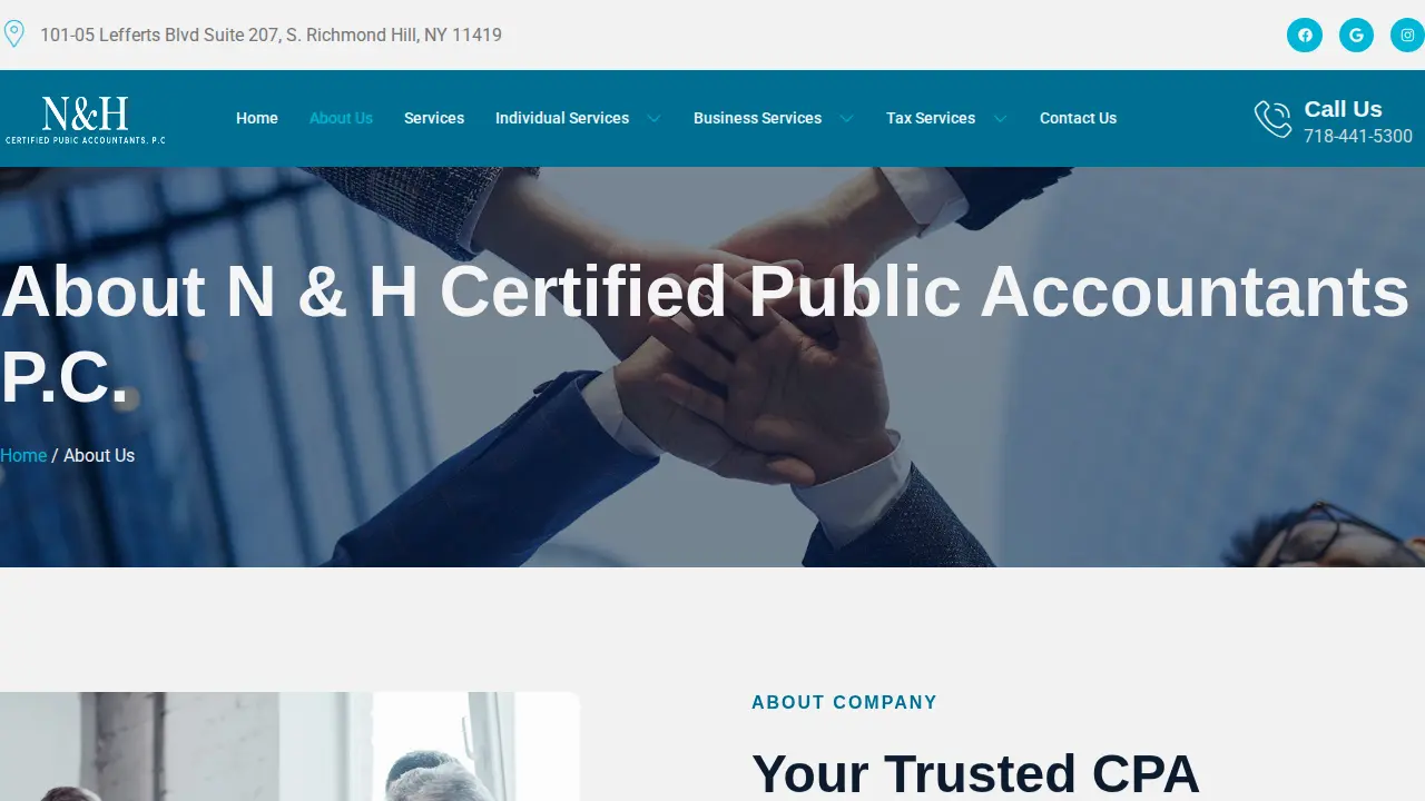 N and H Certified Public Accountants P.C. page