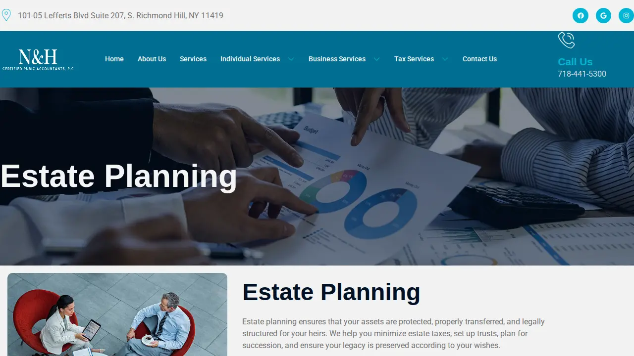 N and H Certified Public Accountants P.C. page