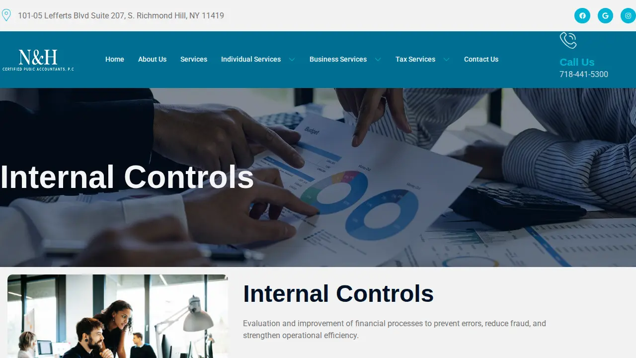 N and H Certified Public Accountants P.C. page