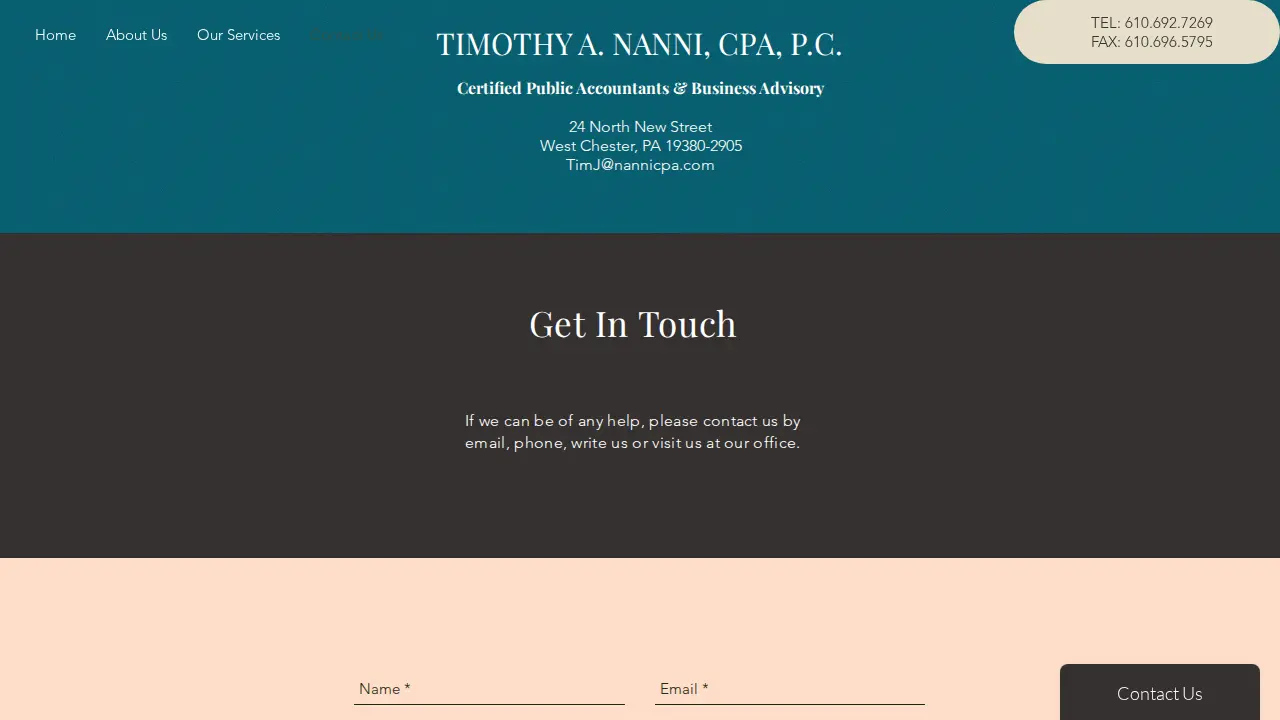 Timothy A Nanni, CPA, P.C. page