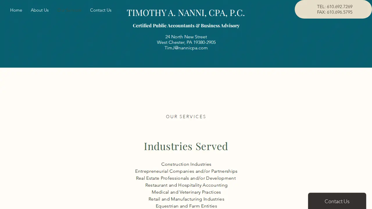 Timothy A Nanni, CPA, P.C. page
