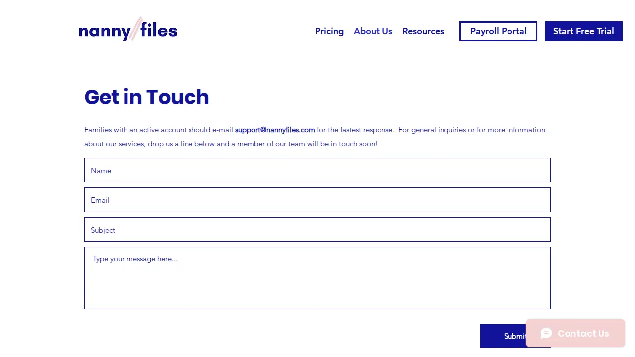 Nanny Files page