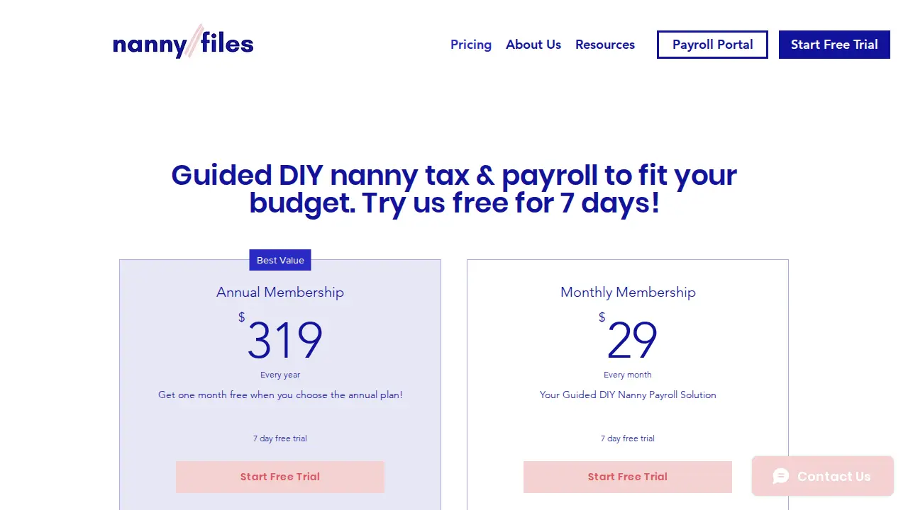 Nanny Files page